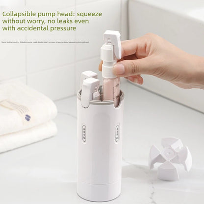4 in 1 Travel Refill Bottle Set Portable Dispenser Leak Proof Travel Container for 30ml Perfume Shampoo Conditioner Lotion
